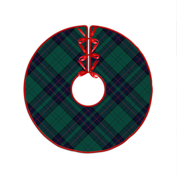 Lockhart Modern Clan Badge Tartan Christmas Tree Skirt