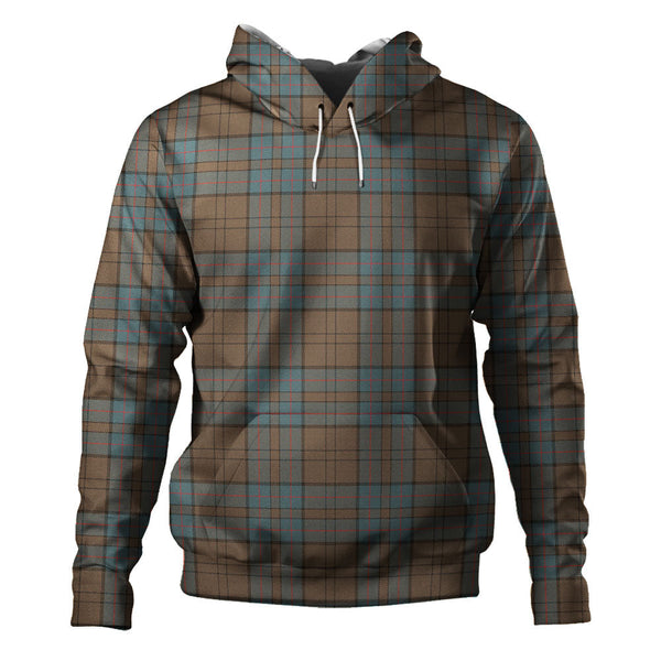Lockhart Weathered Clan Badge Tartan Hoodie