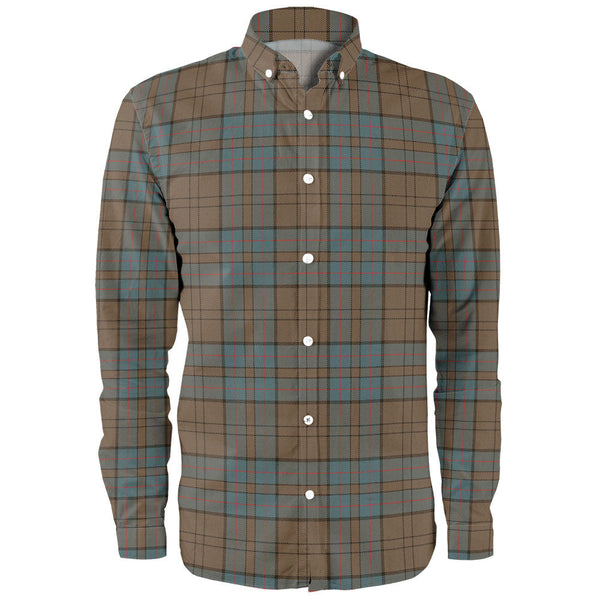 Lockhart Weathered Clan Badge Tartan Long Sleeve Shirt