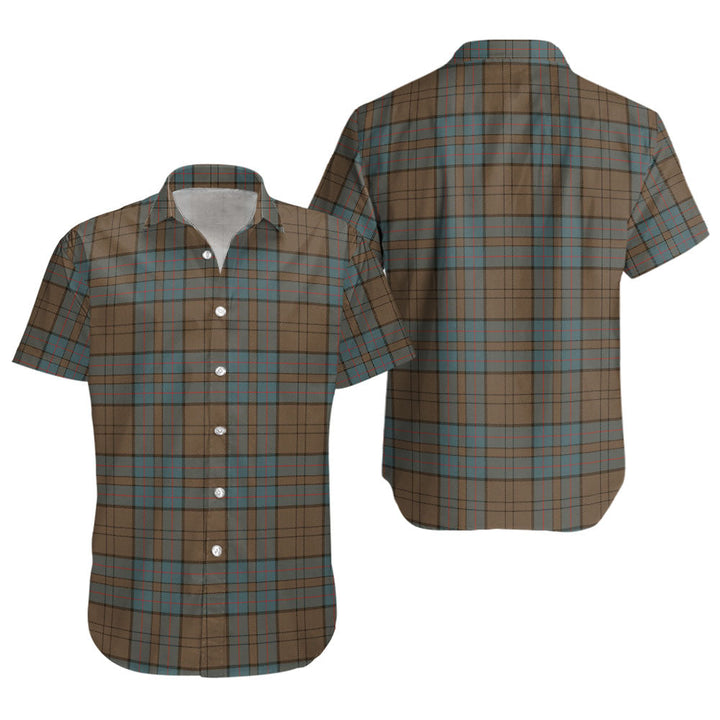 Lockhart Weathered Clan Badge Tartan Short Sleeve Shirt