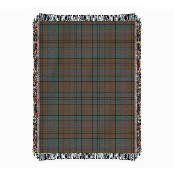Lockhart Weathered Clan Badge Tartan Woven Blanket