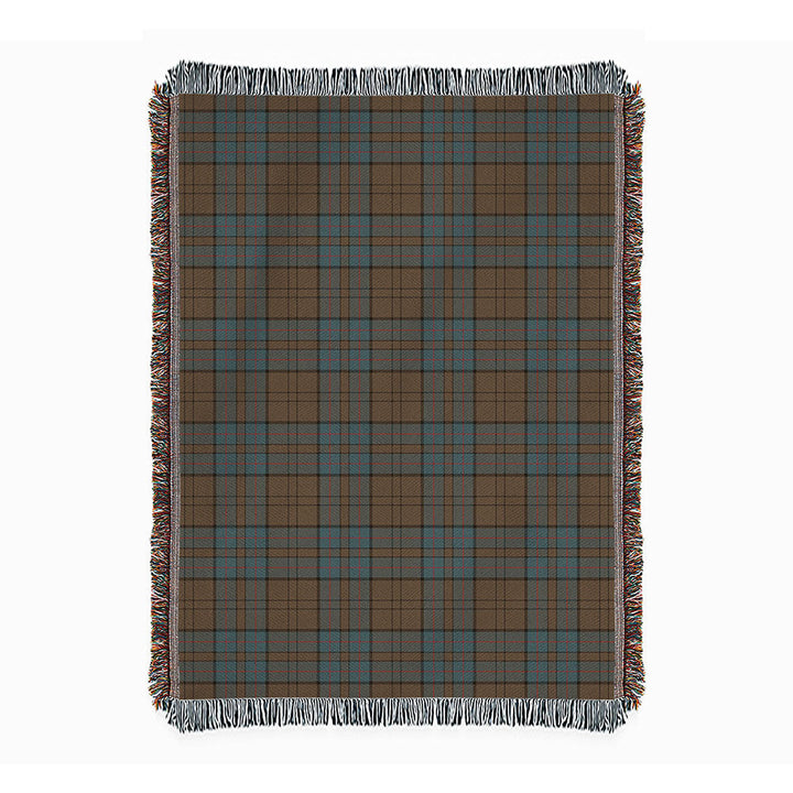 Lockhart Weathered Clan Badge Tartan Woven Blanket