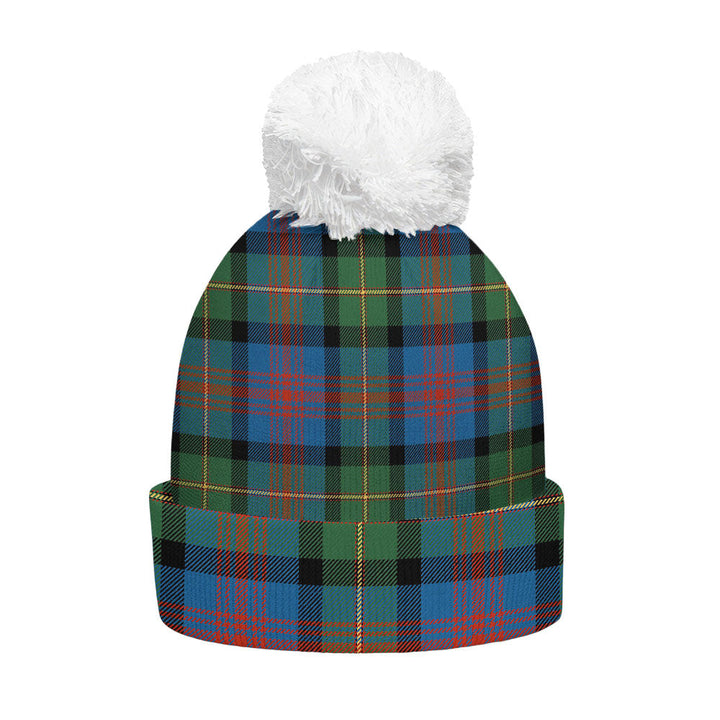 Logan Ancient Clan Badge Tartan Bobble Beanie Hat