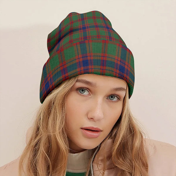 Logan Light Modern Clan Badge Tartan Knitted Beanie