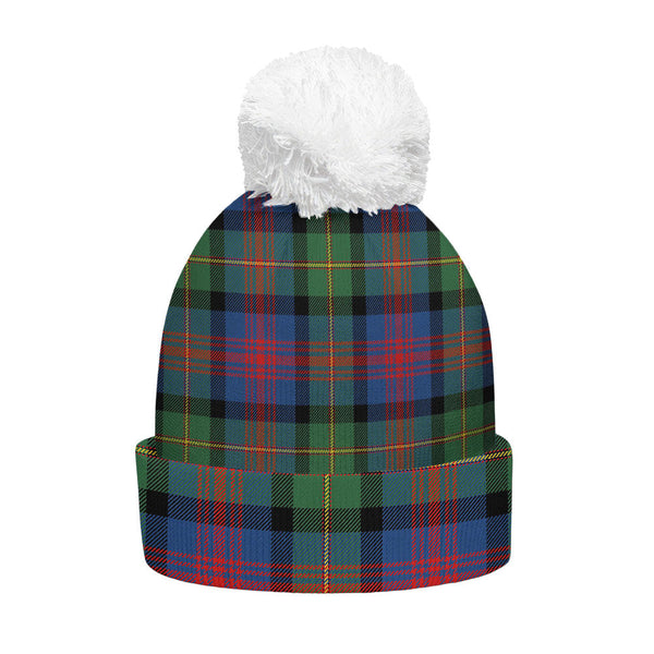 Logan Modern Clan Badge Tartan Bobble Beanie Hat