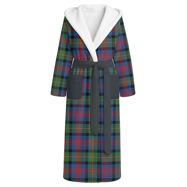 Logan Modern Clan Badge Tartan Flannel Hooded Bathrobe