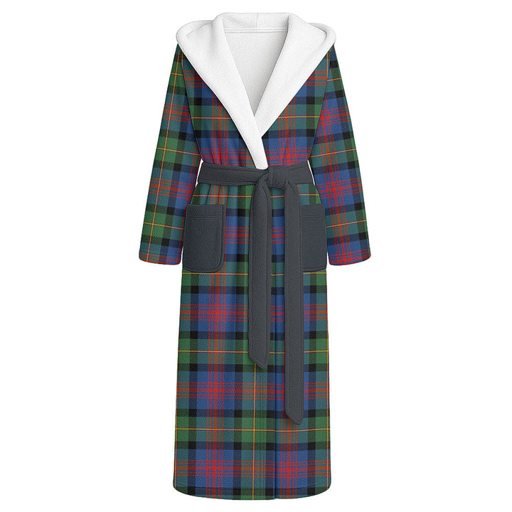 Logan Modern Clan Badge Tartan Flannel Hooded Bathrobe