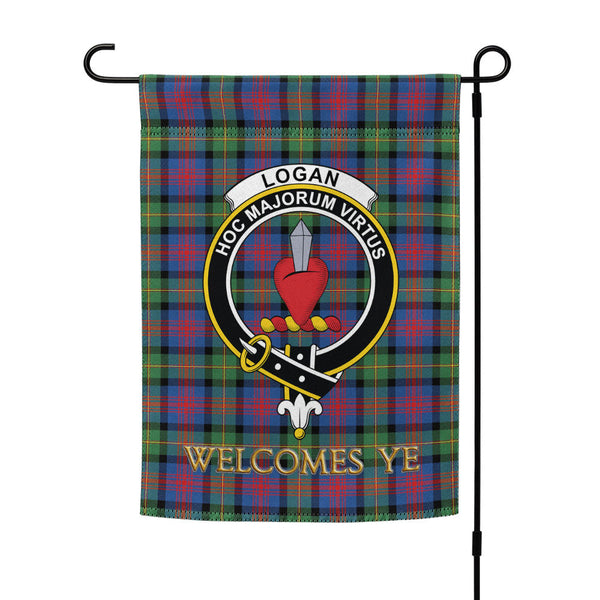 Logan Modern Clan Badge Tartan Garden Flag