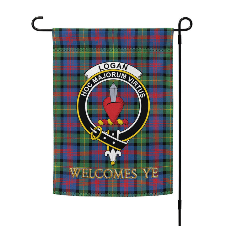 Logan Modern Clan Badge Tartan Garden Flag