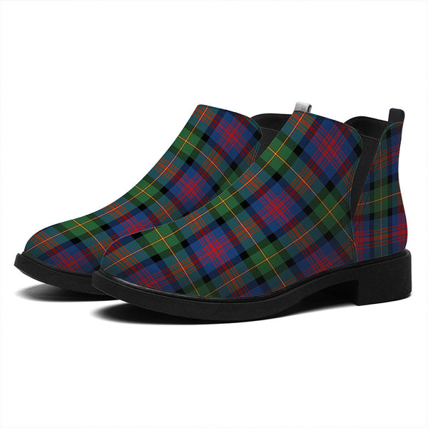 Logan Modern Tartan Flat Ankle Boots