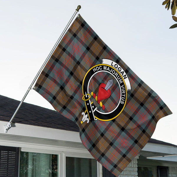 Logan Weathered Clan Badge Tartan House Flag
