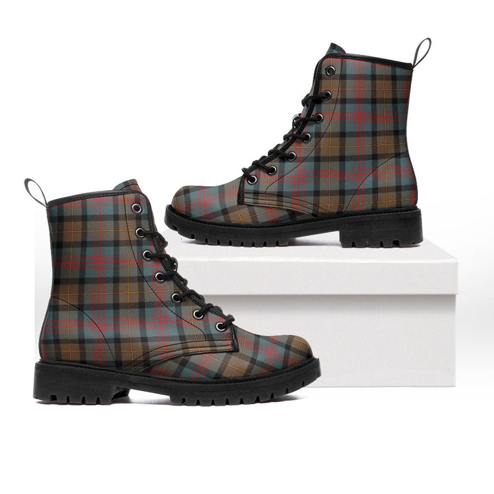 Logan Weathered Clan Badge Tartan Leather Boots