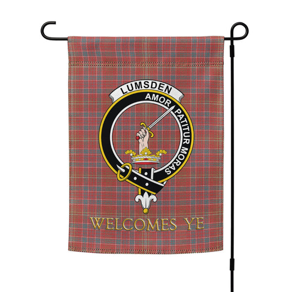 Lumsden Weathered Clan Badge Tartan Garden Flag