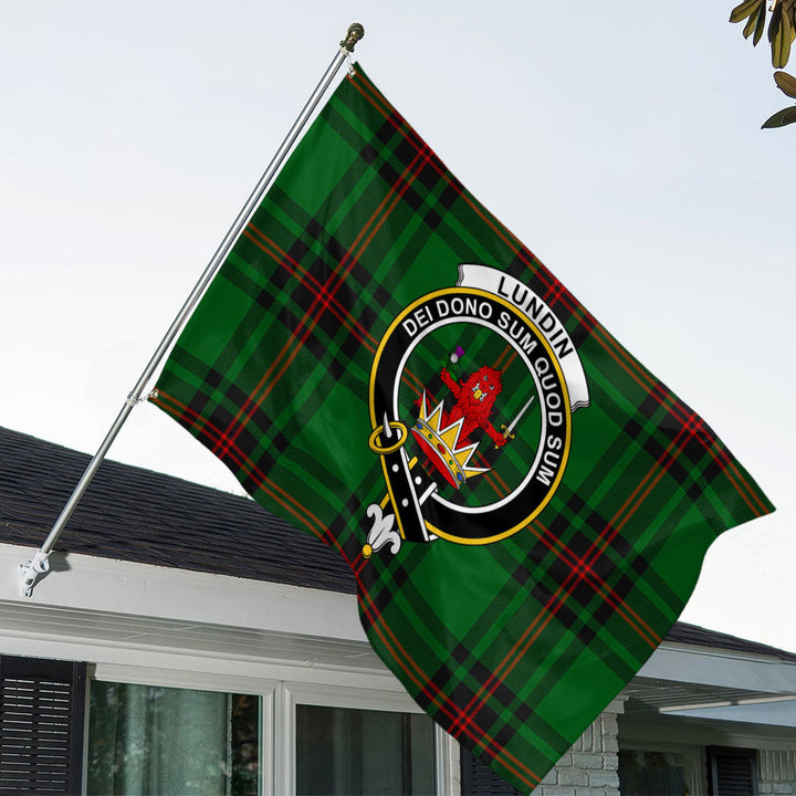 Lundin Clan Badge Tartan House Flag