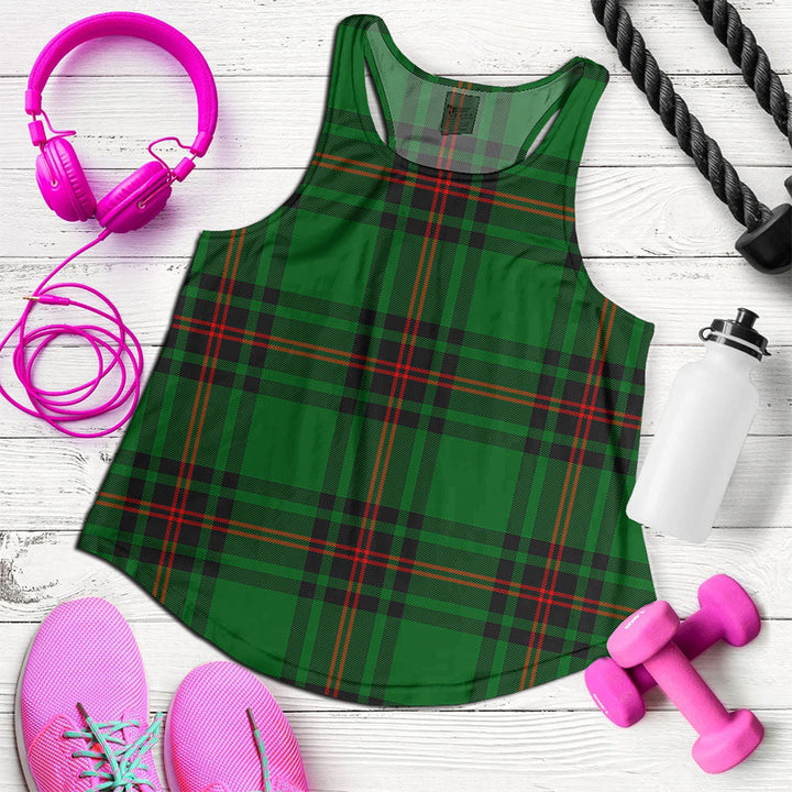 Lundin Clan Badge Tartan Women Racerback Tank Top