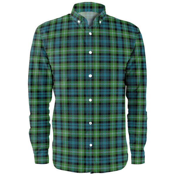 Lyon (Liall Lyall Lyle) Ancient Clan Badge Tartan Long Sleeve Shirt