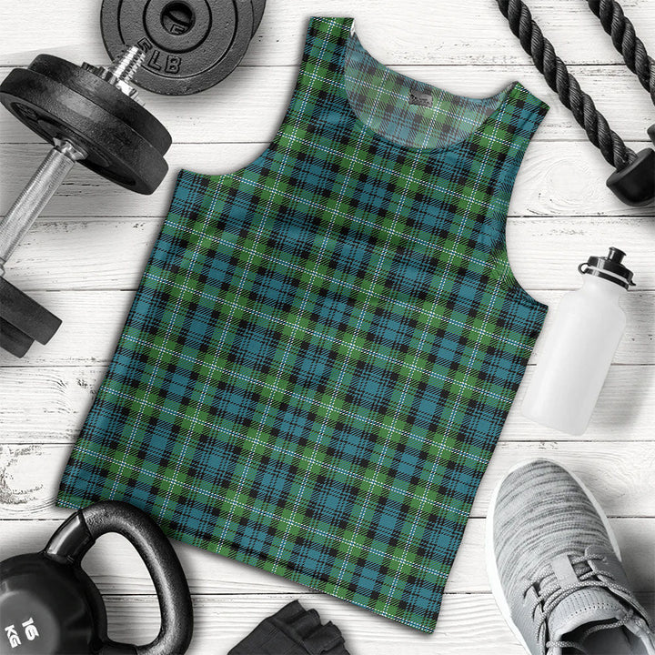Lyon (Liall Lyall Lyle) Ancient Clan Badge Tartan Men Tank Top