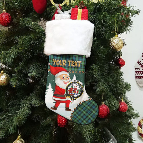Lyon (Liall Lyall Lyle) Ancient Clan Badge Tartan Christmas Stocking Holiday Blessings Merry Christmas Joy