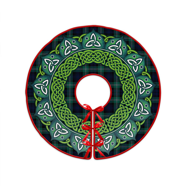 Lyon (Liall Lyall Lyle) Modern Clan Badge Tartan Christmas Tree Skirt Heritage Holiday Decor