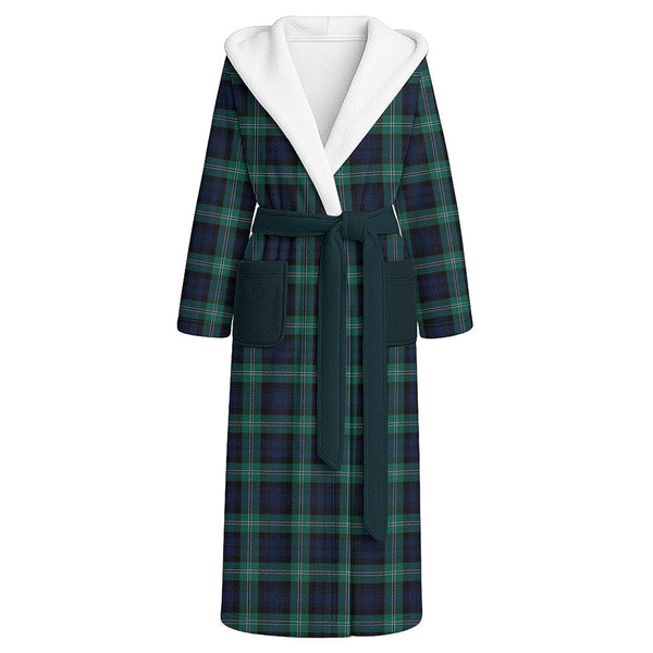 Lyon (Liall Lyall Lyle) Modern Clan Badge Tartan Flannel Hooded Bathrobe