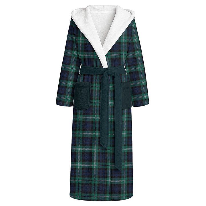 Lyon (Liall Lyall Lyle) Modern Clan Badge Tartan Flannel Hooded Bathrobe