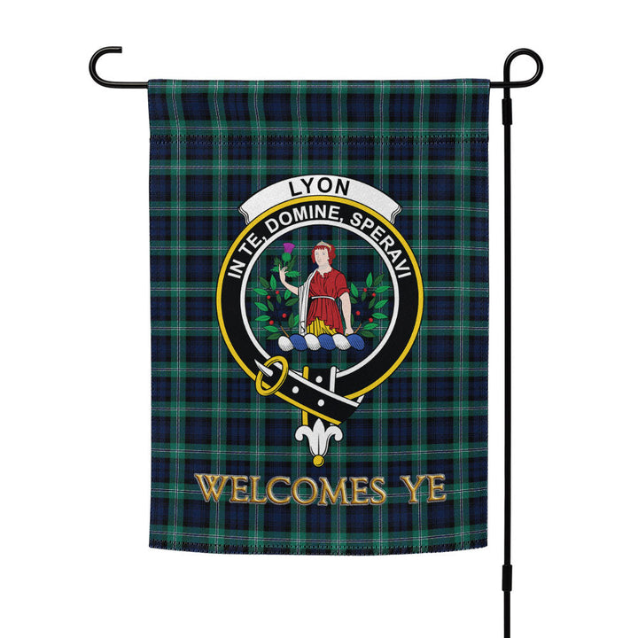 Lyon (Liall Lyall Lyle) Modern Clan Badge Tartan Garden Flag