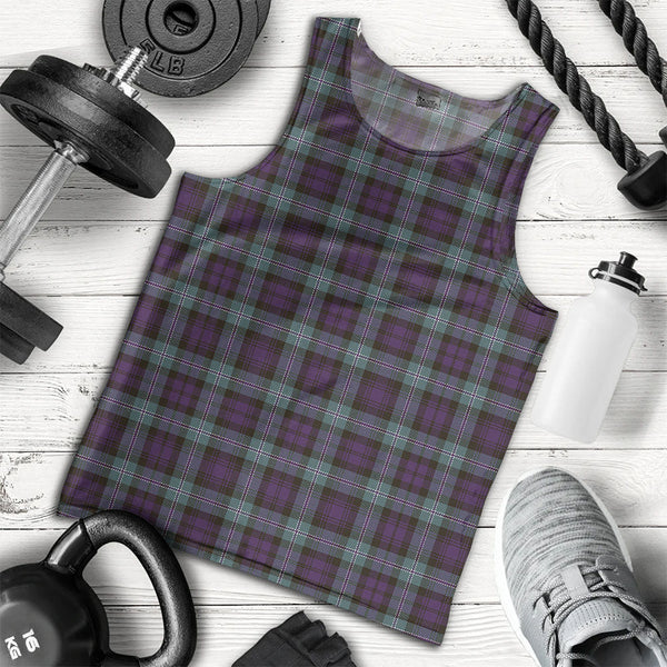 Lyon ((Liall Lyall Lyle) Weathered Clan Badge Tartan Men Tank Top