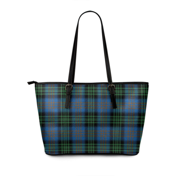 Lysaght Hunting (MacLysaght Hunting) Ancient Tartan Leather Tote Bag