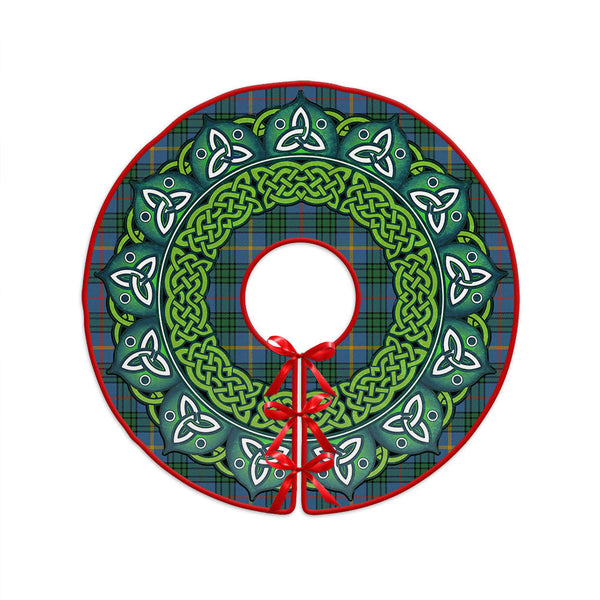 MacAinsh Ancient Clan Badge Tartan Christmas Tree Skirt Heritage Holiday Decor