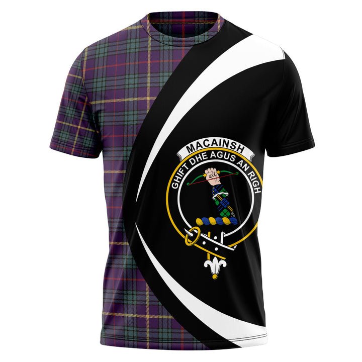 MacAinsh Weathered Clan Badge Tartan T-Shirt Circle Style Personalized
