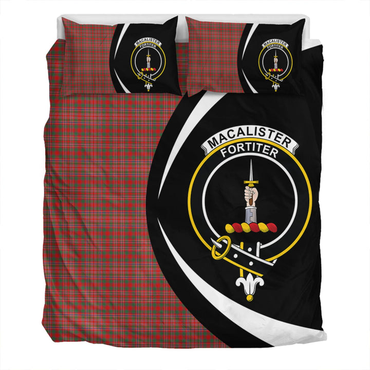 MacAlister Modern Clan Badge Tartan Bedding Set Circle Style