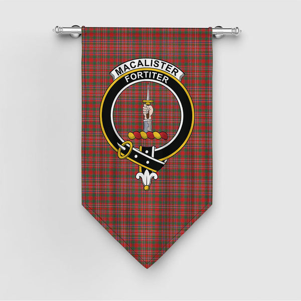 MacAlister Modern Clan Badge Tartan Gonfalon