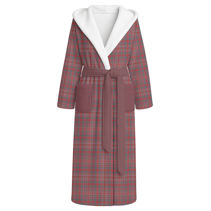MacAlister Weathered Clan Badge Tartan Flannel Hooded Bathrobe