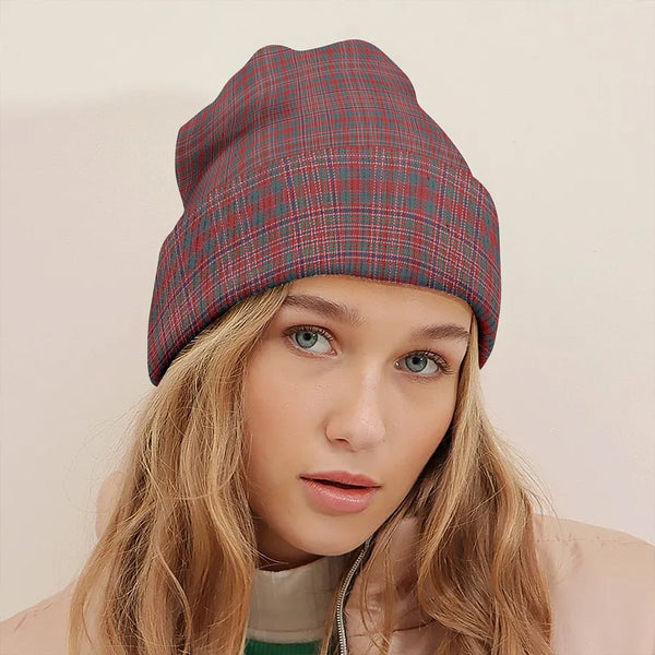MacAlister Weathered Clan Badge Tartan Knitted Beanie