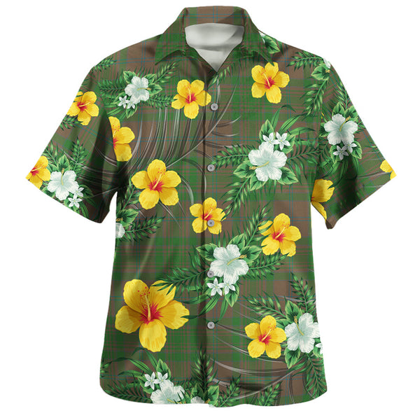 MacAlister 01 Tartan Vintage Leaves Hawaiian Shirt main image 0