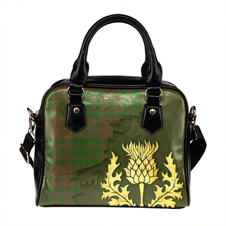 MacAlister of Glenbarr Hunting (MacAlister of Glenbarr; Hunting) Ancient Tartan Shoulder Handbag Thistle Oldest Style