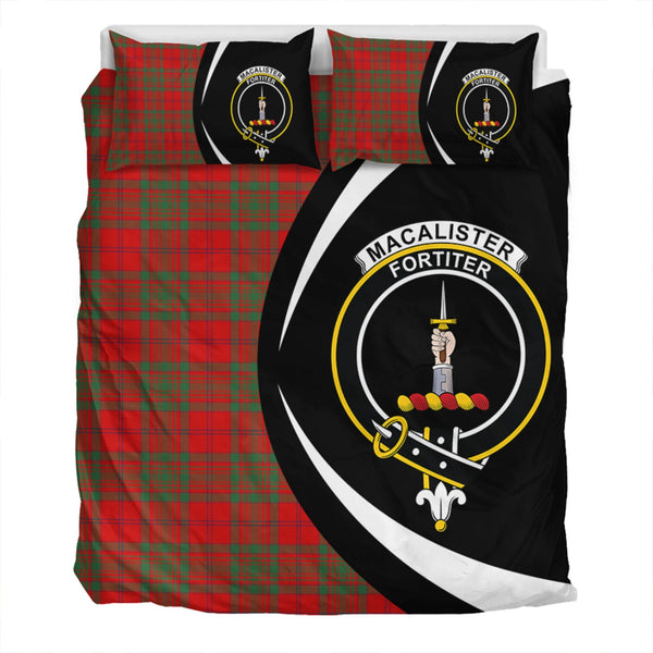MacAlister of Glenbarr Modern Clan Badge Tartan Bedding Set Circle Style