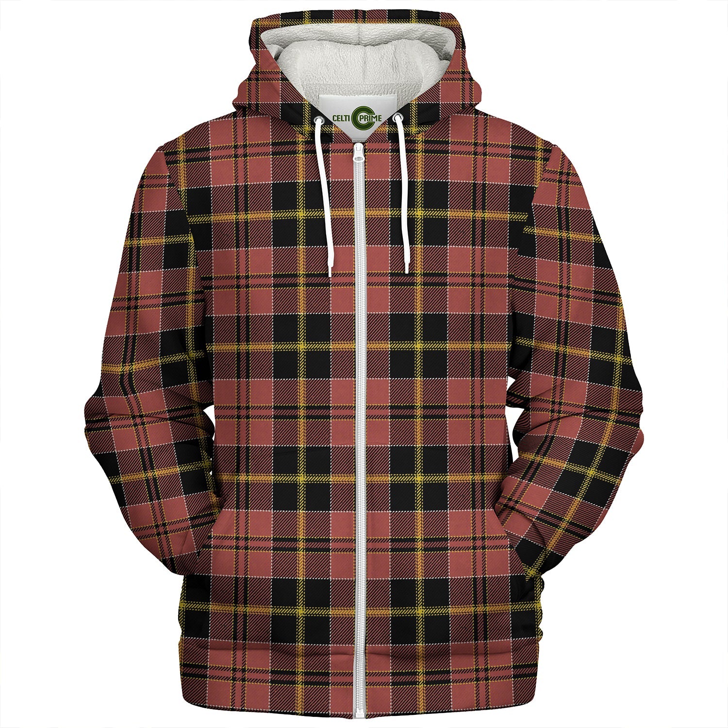 MacIntyre Ancient Clan Half Of Tartan Zipper Hoodie main image 1