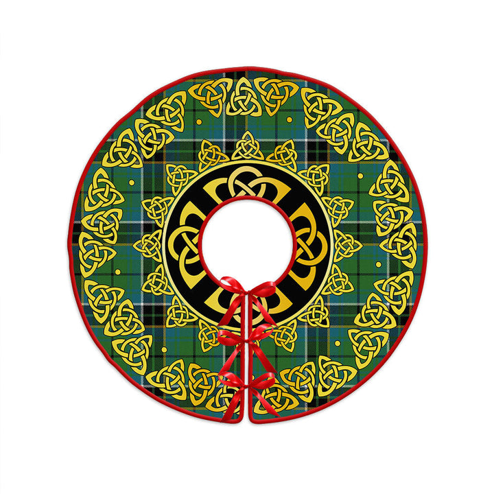 MacAlpine Ancient Clan Badge Tartan Christmas Tree Skirt Golden Celtic Heritage