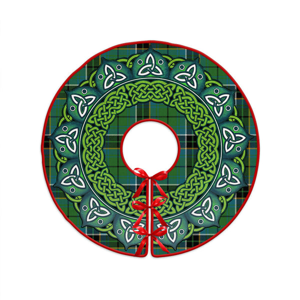 MacAlpine Ancient Clan Badge Tartan Christmas Tree Skirt Heritage Holiday Decor