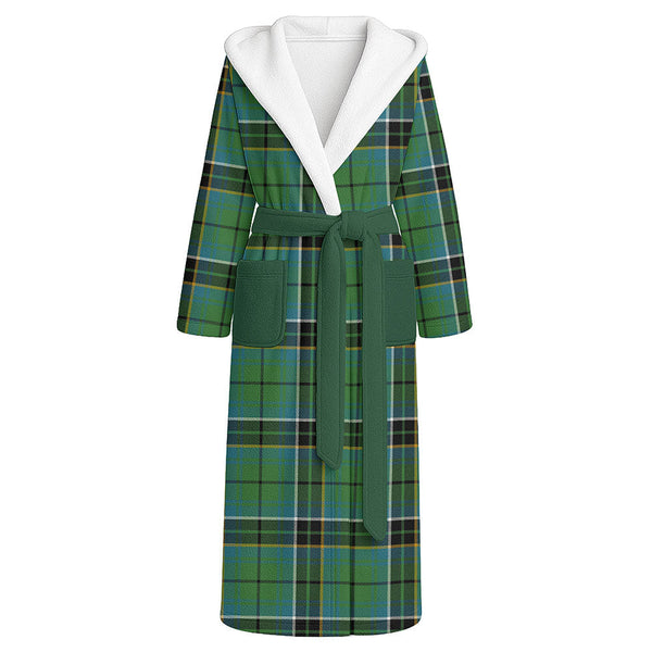 MacAlpine Ancient Clan Badge Tartan Flannel Hooded Bathrobe