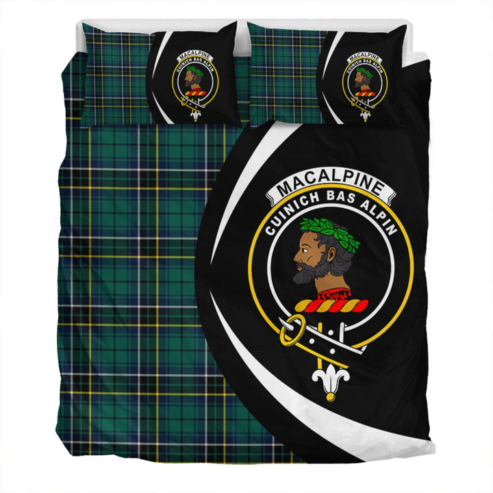 MacAlpine Modern Clan Badge Tartan Bedding Set Circle Style