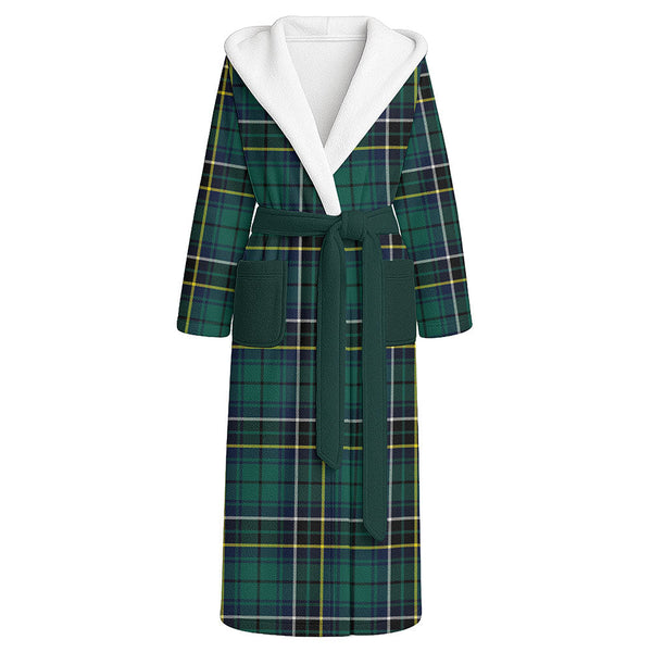 MacAlpine Modern Clan Badge Tartan Flannel Hooded Bathrobe
