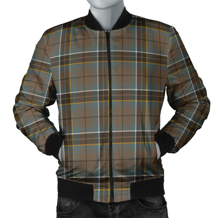 MacAlpine Weathered Clan Badge Tartan Bomber Jacket