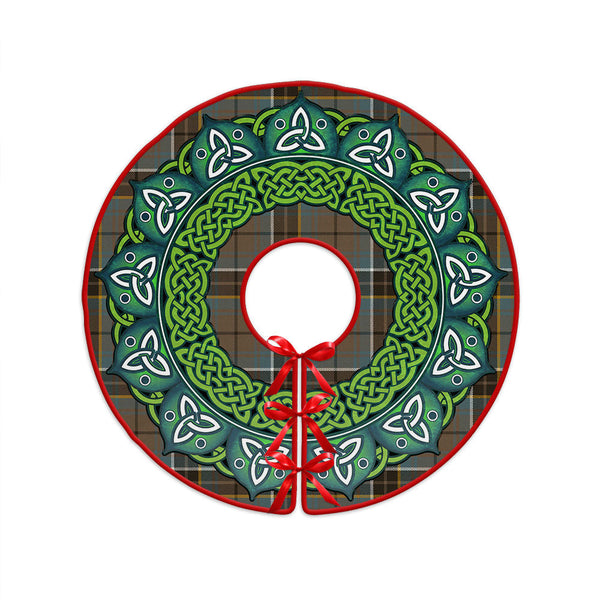 MacAlpine Weathered Clan Badge Tartan Christmas Tree Skirt Heritage Holiday Decor