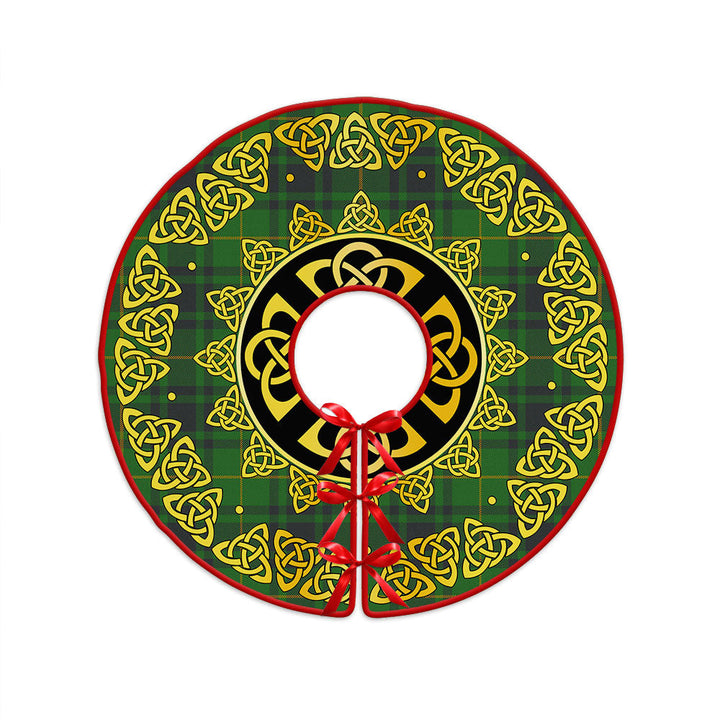 MacArthur Ancient Clan Badge Tartan Christmas Tree Skirt Golden Celtic Heritage