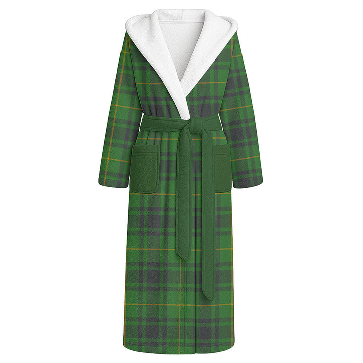 MacArthur Ancient Clan Badge Tartan Flannel Hooded Bathrobe