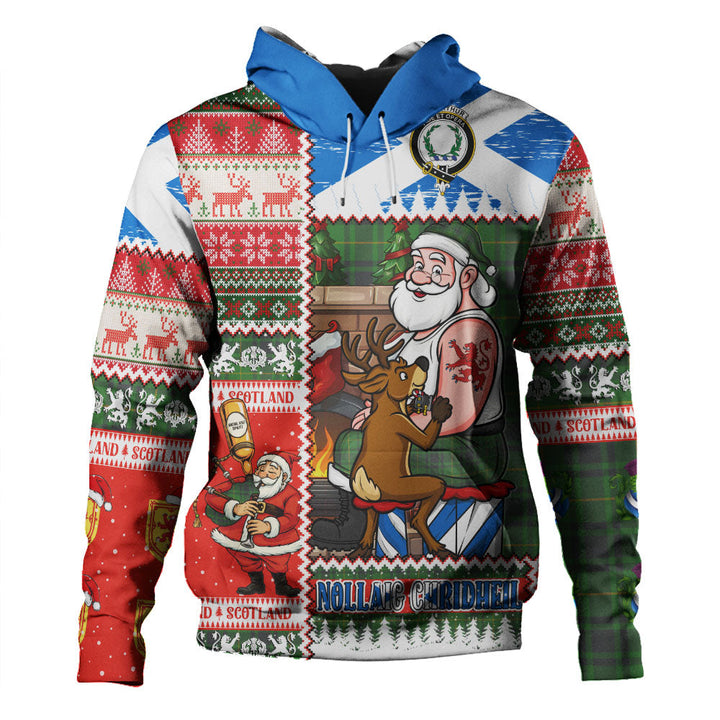 MacArthur Ancient Clan Badge Tartan Hoodie Scottish Santa Tattoo Christmas Comic Patchwork Style