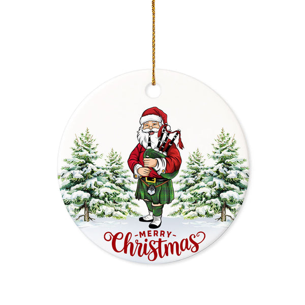 MacArthur Ancient Tartan Ceramic Ornament Santa