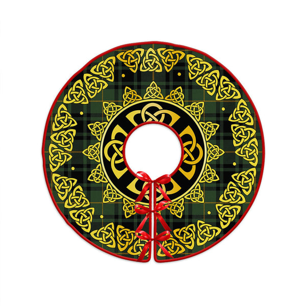 MacArthur Modern Clan Badge Tartan Christmas Tree Skirt Golden Celtic Heritage